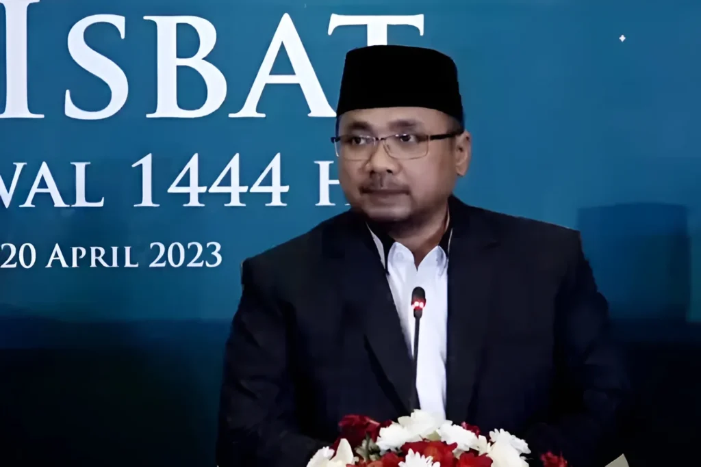 Hasil sidang isbat yang dipimpin langsung oleh Menteri Agama Yaqut Cholil Qoumas.