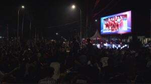 Suasana Simpang 4 Pendopo Bupati Kutai Kartanegara pada Jumat (26/4/24).